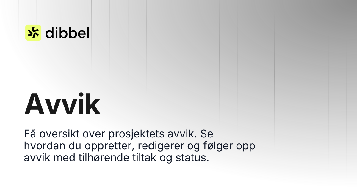 Avvik | Dibbel